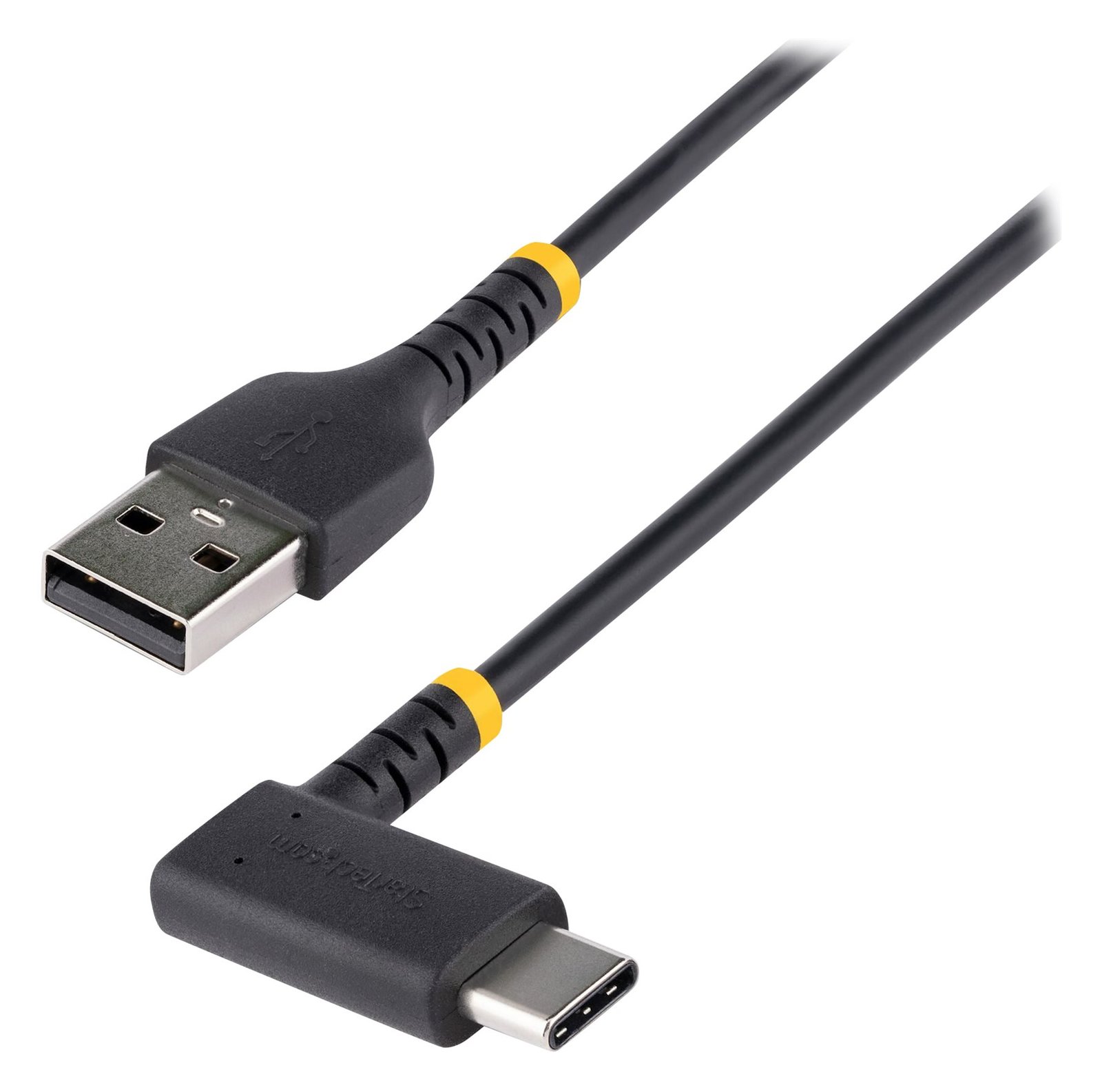 StarTech.com 3ft (1m) USB A to C Charging Cable Right Angle, Heavy Duty Fast Charge USB-C Cable
