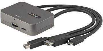 StarTech.com 3-in-1 Multiport auf HDMI Adapter - 4K 60Hz USB-C HDMI oder Mini DisplayPort auf HDMI Konverter von LumaTech