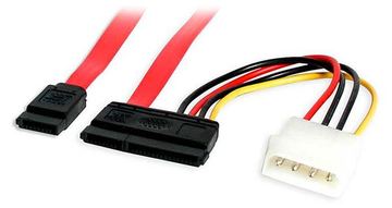 StarTech.com 45cm SATA Daten- und Stromkabel mit LP4 Molex - SATA-Kabel - Serial ATA 150/300/600 - SATA Combo (R) von LumaTech