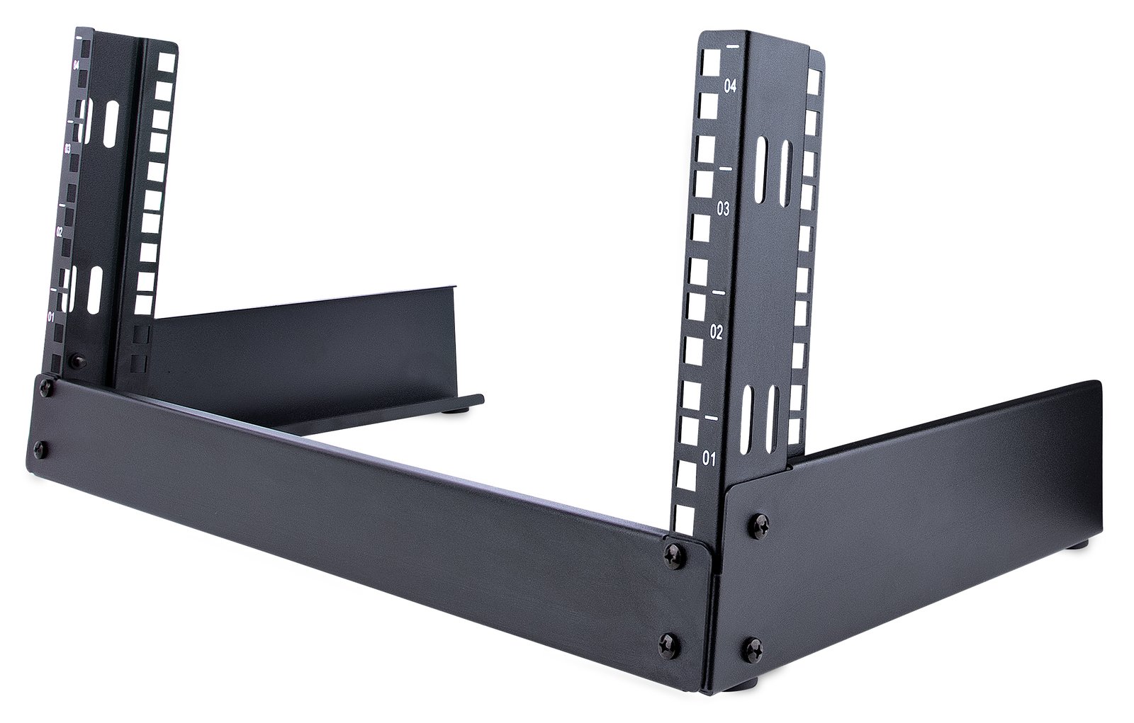 StarTech.com 4HE 19 Zoll Tisch Rack mit offenem Rahmen - 2 Pfosten, freistehendes Netzwerk Rack für Patch Panel