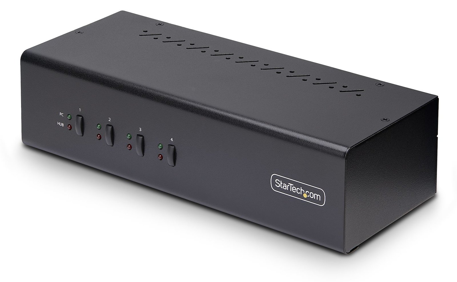 StarTech.com 4-Port Dual-Monitor DisplayPort KVM Switch, 4K 60Hz, 2x USB 5Gbps Hub Ports, 2x USB 2.0 HID Ports