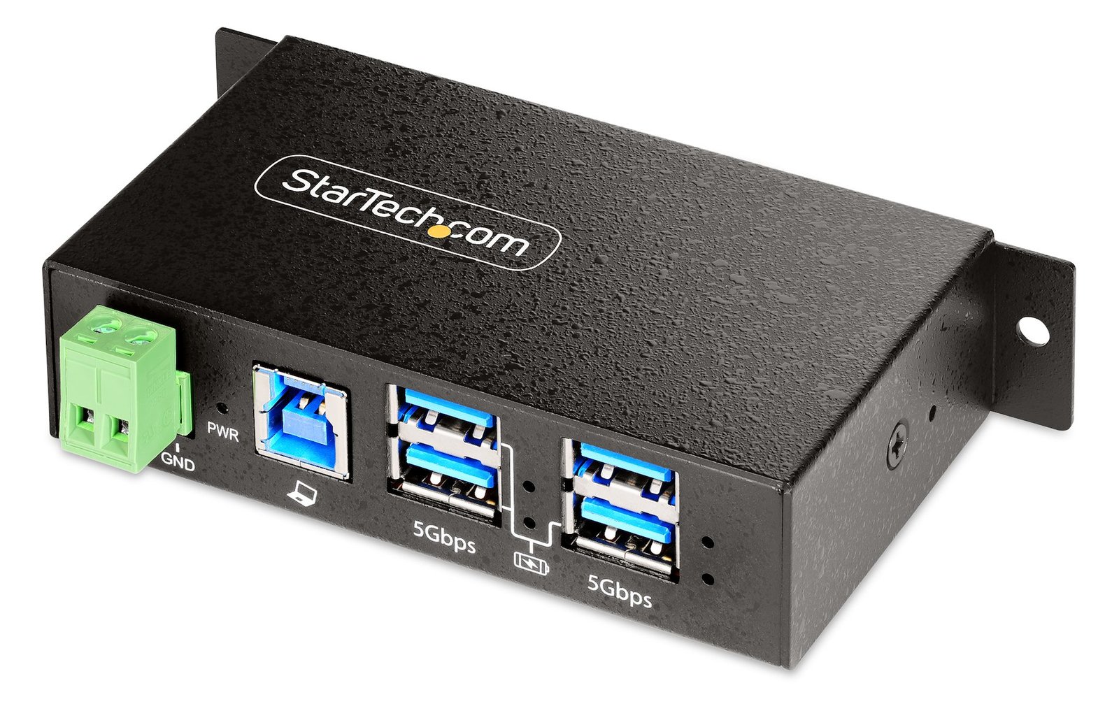 StarTech.com 4-Port Managed USB Hub with 4x USB-A, Heavy Duty with Metal Industrial Housing, ESD & Surge Protection