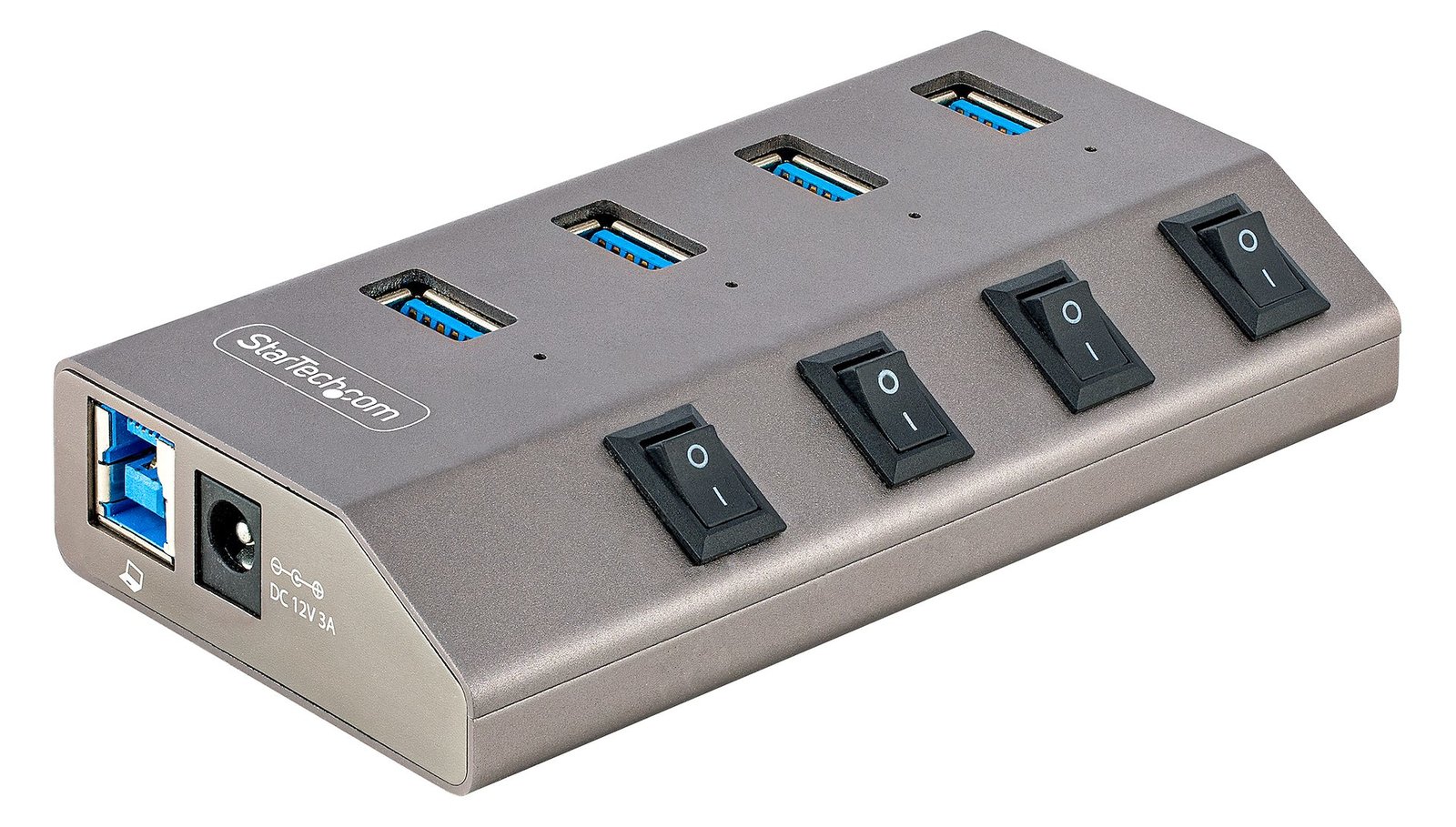 StarTech.com 4-Port Self-Powered USB-C Hub with Individual On/Off Switches, USB 3.0 5Gbps Expansion Hub