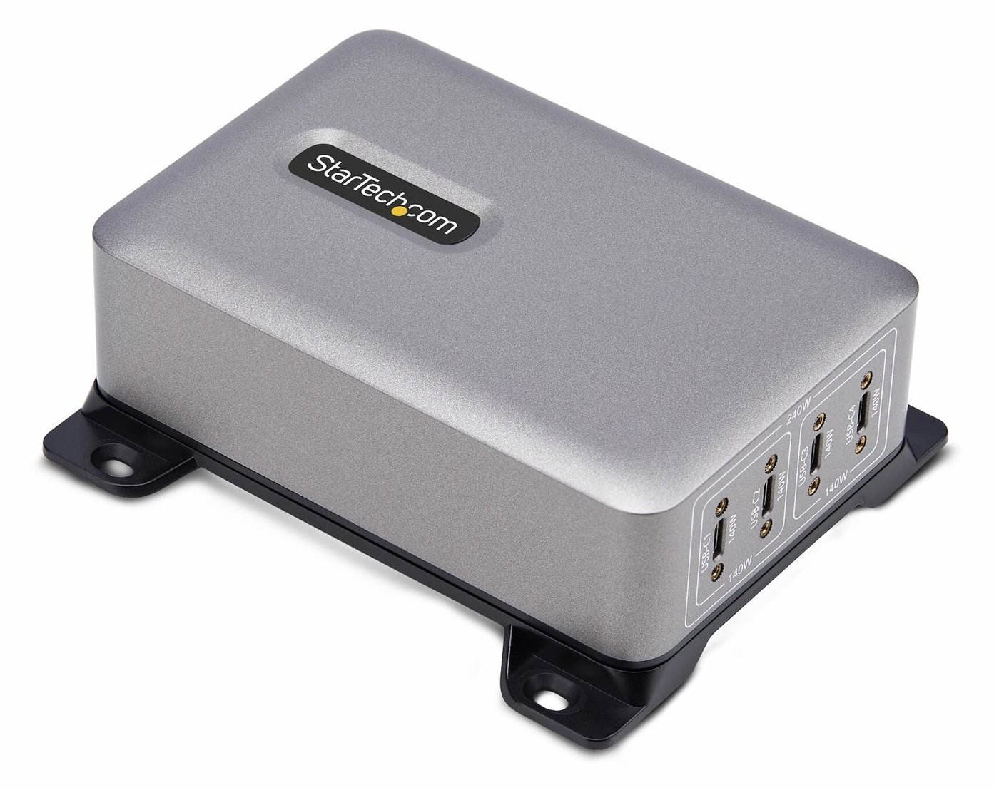 StarTech.com 4-Port USB-C Charger, 240W Total, Single Port 140W EPR - Netzteil - 5 A - 4 Ausgänge (24 pin USB-C)