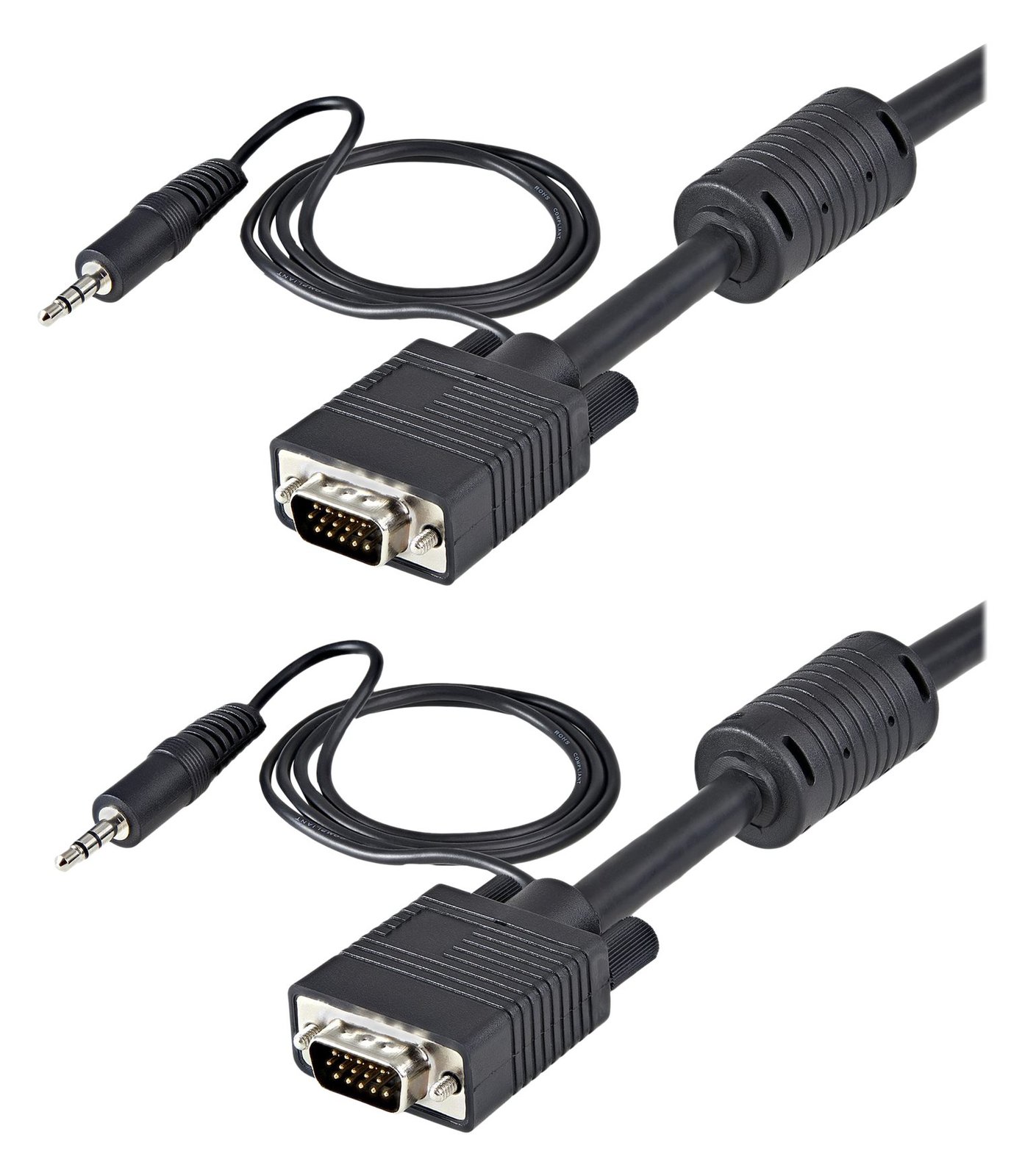 StarTech.com 5 m Monitor VGA Koaxial Videokabel mit Audio für hohe Auflösung - HD15 Stecker/Stecker - VGA-Kabel von LumaTech