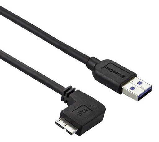 StarTech.com 50cm Slim Micro USB 3.0 Kabel linksgewinkelt - USB 3.1 Gen 1 (5 Gbit/s)