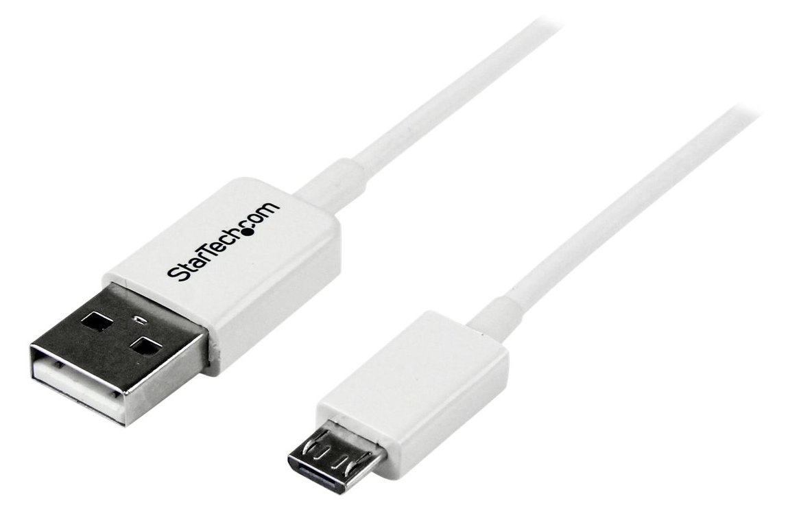 StarTech.com 50cm USB 2.0 A auf Micro USB B Kabel - USB A / Micro B Datenkabel / Anschlusskabel - Weiß - USB-Kabel