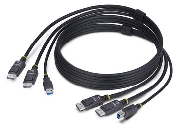 StarTech.com 6ft (1.8m) Dual-DisplayPort and USB 5Gbps KVM Cable - Tastatur- / Video- / Maus- (KVM-) von LumaTech