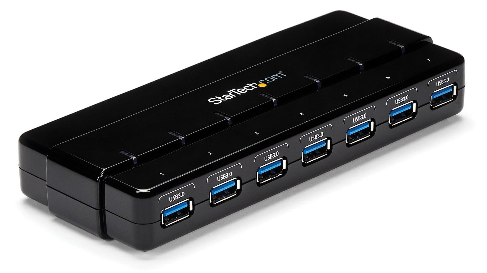 StarTech.com 7 Port USB 3.0 SuperSpeed Hub - USB 3 Hub Netzteil / Stromanschluss und Kabel