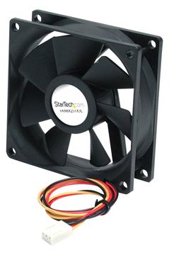 StarTech.com 80mm Gehäuselüfter - Lüfter 8cm für PC Gehäuse mit 3-pin Molex Stecker (80mmx80mmx25mm) von LumaTech