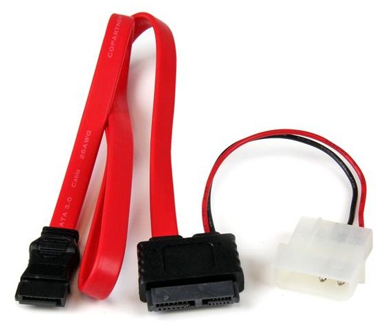 StarTech.com 91 cm Slimline SATA auf SATA mit LP4-Stromkabel / Adapter / Kombikabel - SATA-Kabel