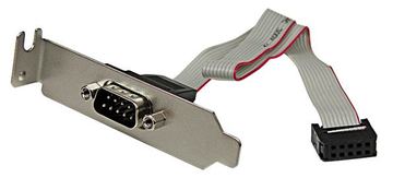 StarTech.com 9-pin seriell Stecker auf 10-pin Mainboard Header LP Slotblech - Serielles Bedienfeld - DB-9 (M) von LumaTech