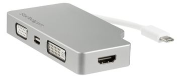 StarTech.com Aluminium Reise A/V Adapter 4-in-1 USB-C auf VGA, DVI, HDMI oder mDP - USB Type-C Adapter - 4K von LumaTech