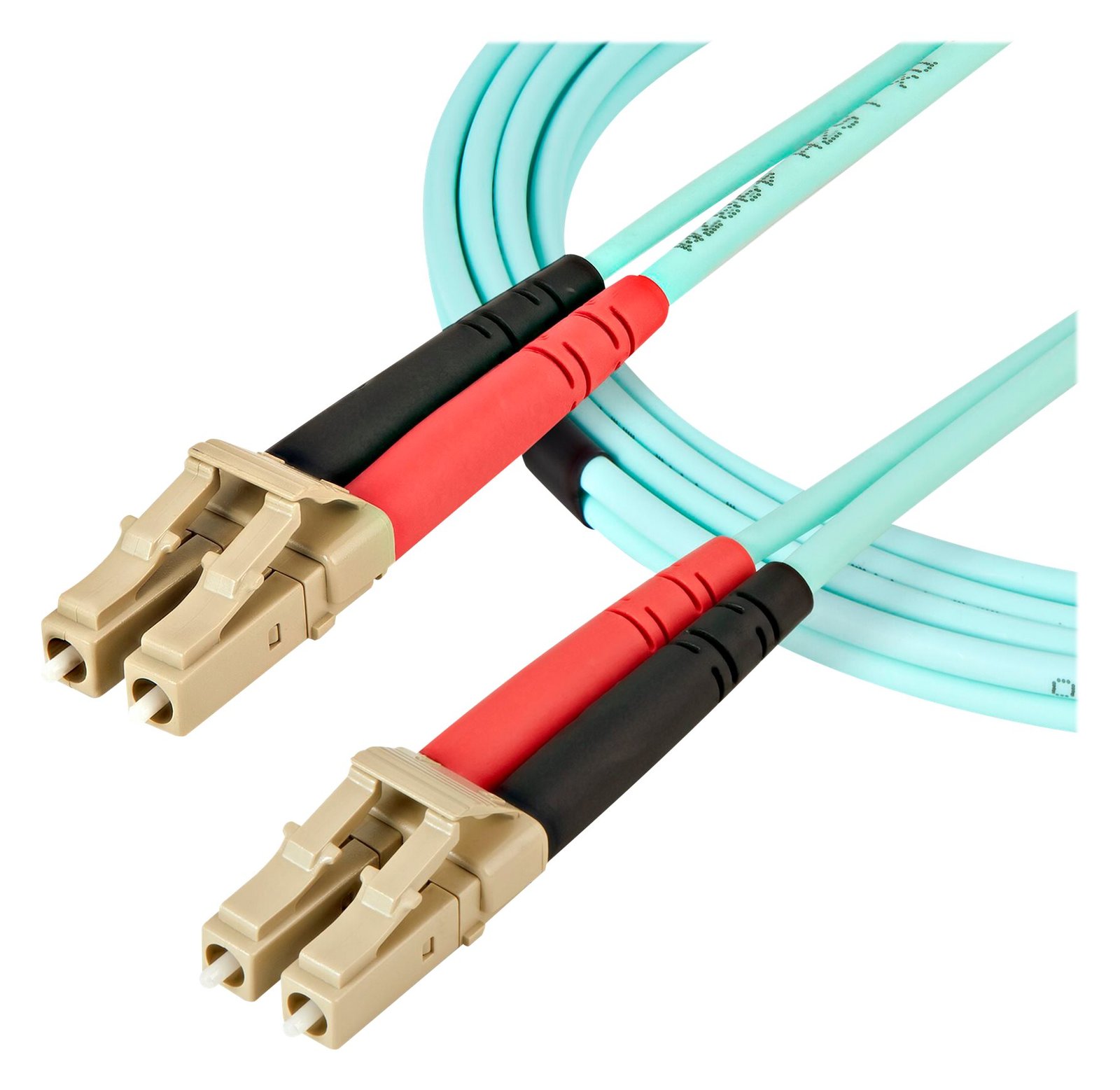 StarTech.com Aqua OM4 Duplex Multimode Fiber - 16 ft / 5m - 100 Gb - 50/125 - OM4 Fiber - LC to LC Fiber Patch Cable
