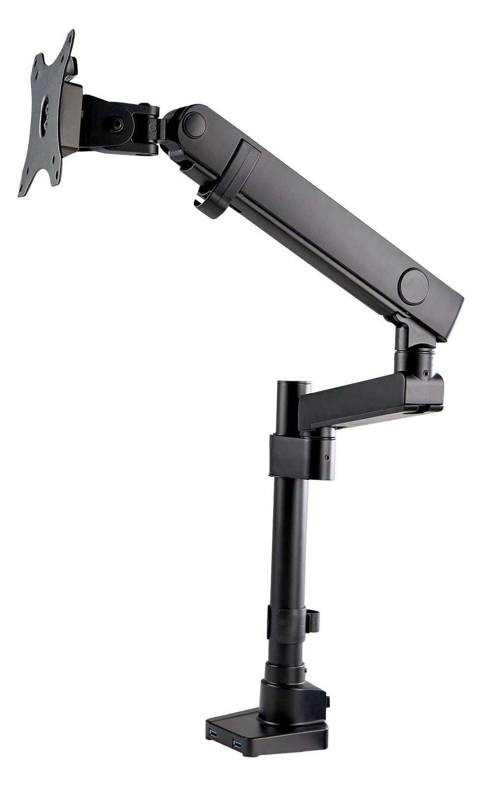 StarTech.com ARMPIVOT2USB3 Monitorhalterung (Gelenkarm, 34-Zoll-VESA-Monitor, Premium 2x USB 3.0-Hub mit Kabelmanagement