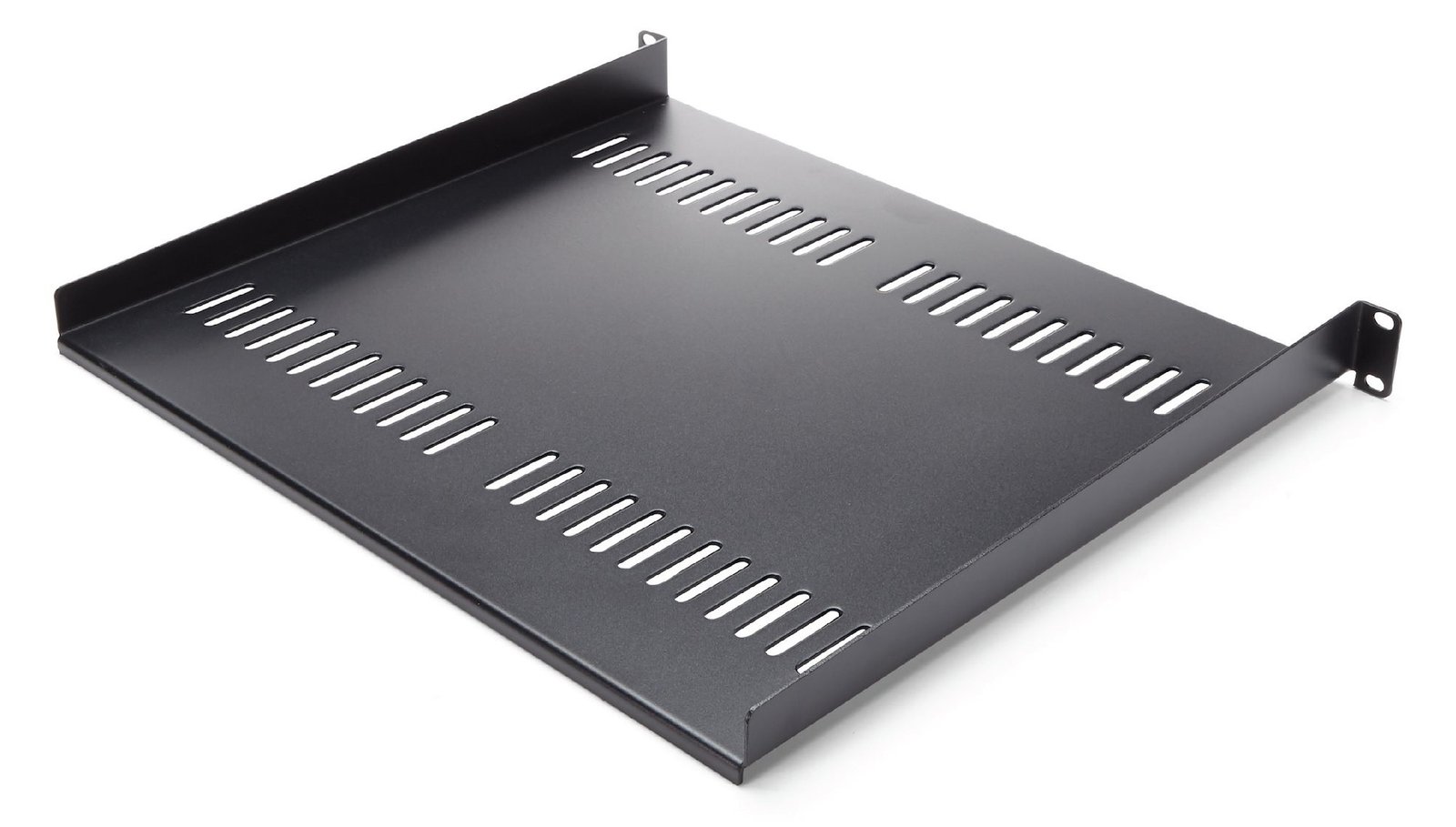 StarTech.com Belüfteter Server Rack Fachboden 1 HE - 40,6 cm Tief - Stahl - Rack - Regal - Schwarz - 1U - 40.6 cm (16)