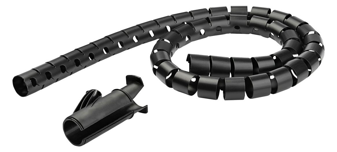 StarTech.com CMSCOILED Kabelbündelschlauch (1,5 m, 25mm / 1 Zoll Durchmesser, erweiterbarer Spiralkabel-Organizer)