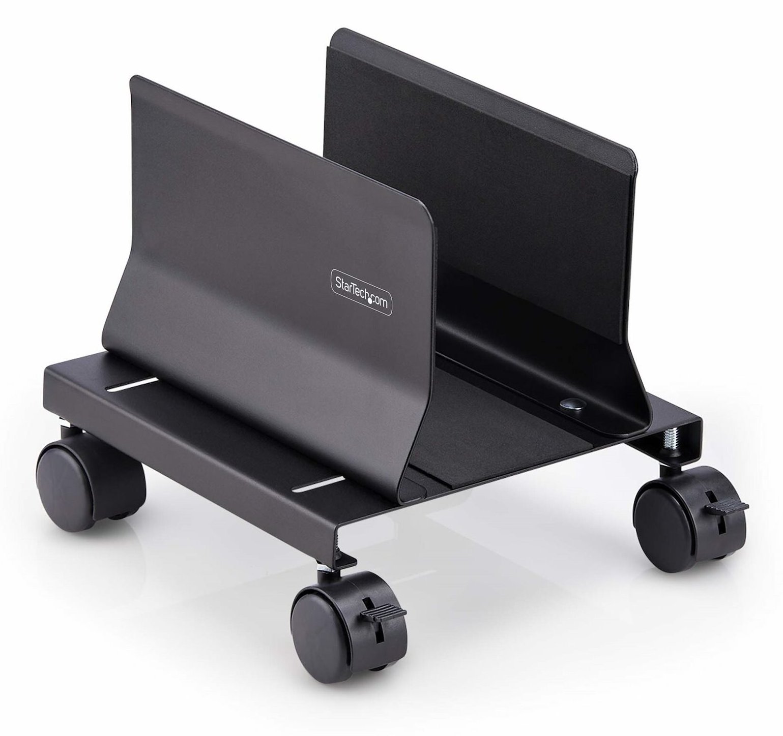 StarTech.com Computer Tower Cart Rolling CPU Caddy w/ Wheels, Adjustable