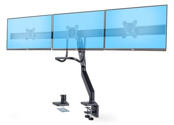 StarTech.com Crossbar Triple Monitor Desk Mount, VESA 75x75/100x100 - Befestigungskit - einstellbarer Arm - für 3 LCD von LumaTech