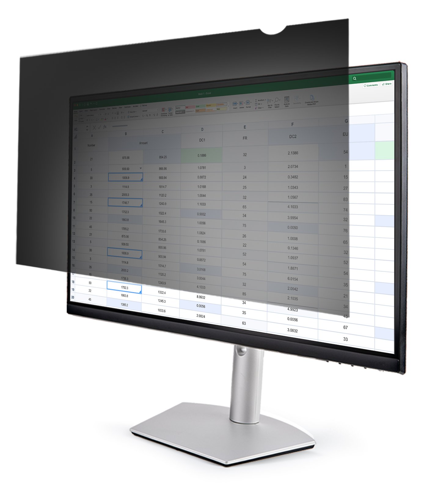 StarTech.com Displayschutzfolie für 22 Zoll PC Display - Monitor Blickschutzfolie - Bildschirmsichtschutz