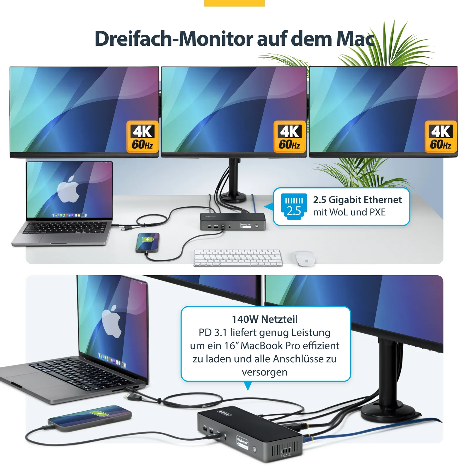 StarTech.com Dockingstation - für Laptop - USB-C, Ansicht 4