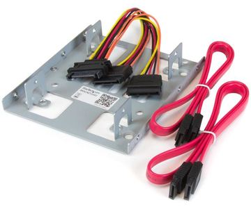 StarTech.com Dual 2,5 SATA Festplatten auf 3,5 Einbauschacht Halterung - 2-fach HDD/SSD Halterung von LumaTech