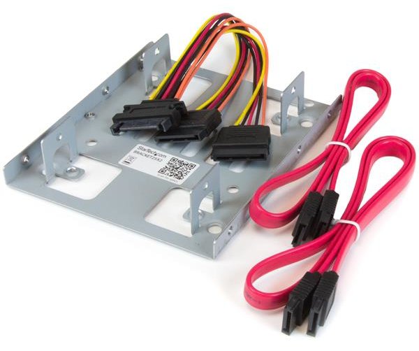 StarTech.com Dual 2,5 SATA Festplatten auf 3,5 Einbauschacht Halterung - 2-fach HDD/SSD Halterung
