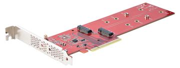 StarTech.com Dual M 2 PCIe AdapterKarte, PCIe x8/ x16 auf Dual AHCI oder NVMe M.2 SSDs, PCI Express 4.0, 7,8GB/s von LumaTech