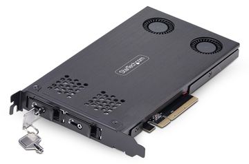 StarTech.com Dual-Bay M.2 NVMe SSD Removable Mobile Rack for PCIe x8 Slot - Schnittstellenadapter - M.2 - M.2 NVMe Card von LumaTech