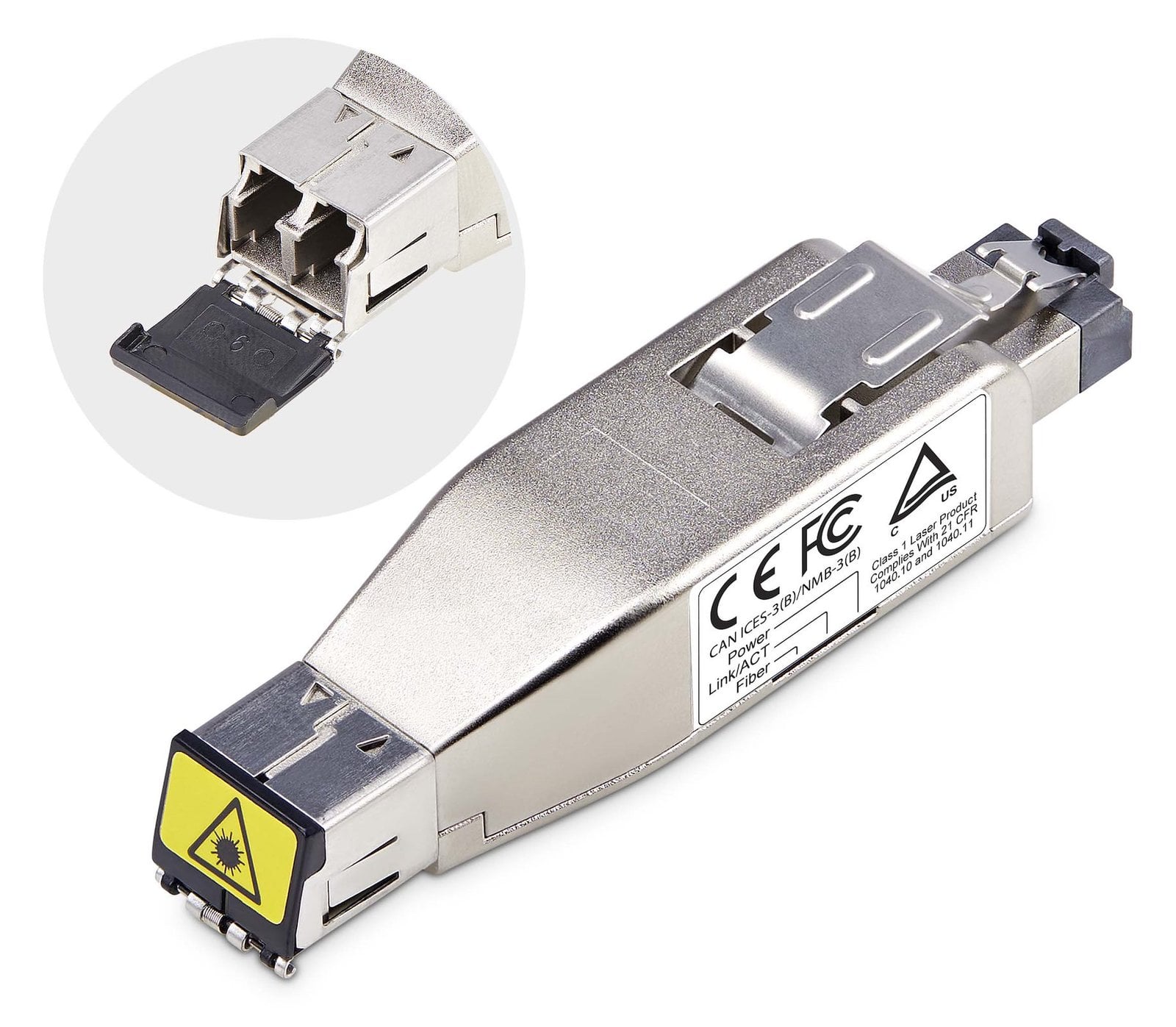 StarTech.com Gigabit Fiber to RJ45 Ethernet Media Converter, Micro Mini