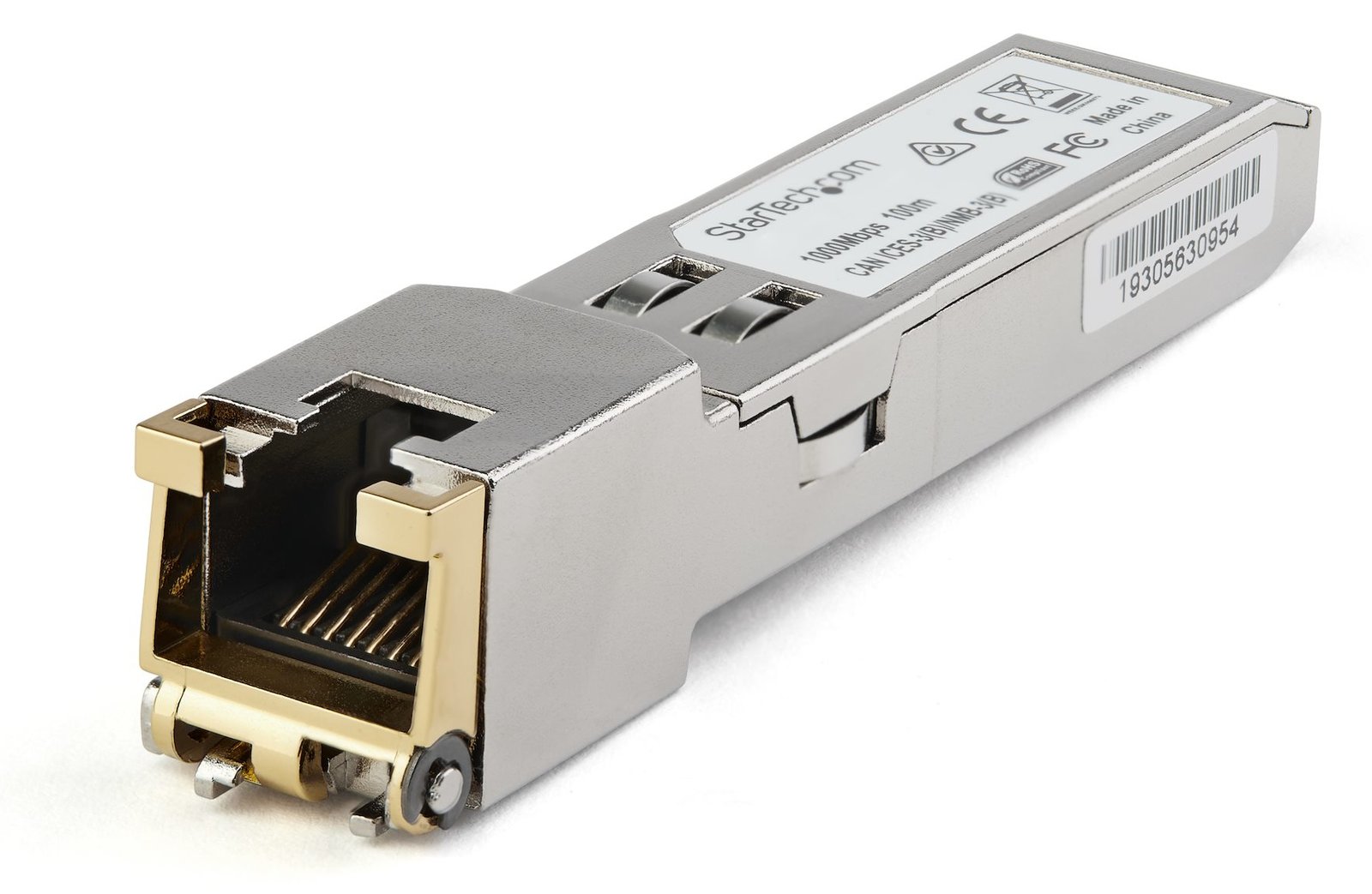 StarTech.com GLCTEST SFP Transceiver Modul (1000BASE-T, Kupfer, Cisco GLC-TE-kompatibles SFP-Modul, RJ45 Mini-GBIC)