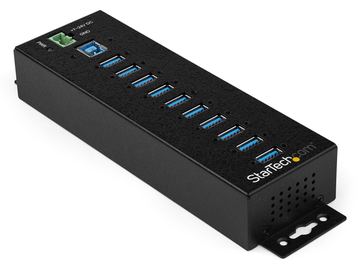 StarTech.com HB30A10AME USB 3.0 Hub (10-Port, Din-Rail, Industrielle Anwendung, externes Netzteil von LumaTech