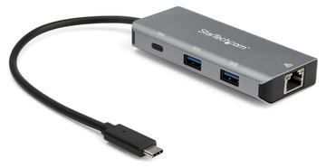 StarTech.com HB31C2A1CGB 3-Port-USB-C-Hub (mit LAN-Anschluss , 10 Gbit/s, 2x USB-A und 1x USB-C, 25 cm Hostkabel) von LumaTech