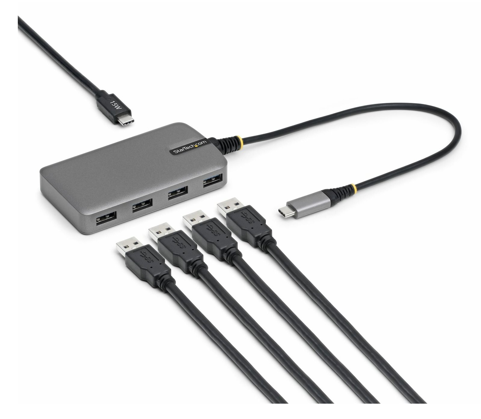 StarTech.com Hub - 4 x USB 3.2 Gen 1 + 1 x USB-C + 1 x USB-C 3.2 Gen 1