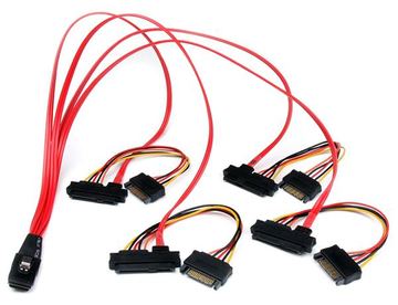 StarTech.com Internes Serial-Attached SCSI Mini SAS Kabel 50cm - SF-8087 auf 4x SFF-8482 von LumaTech
