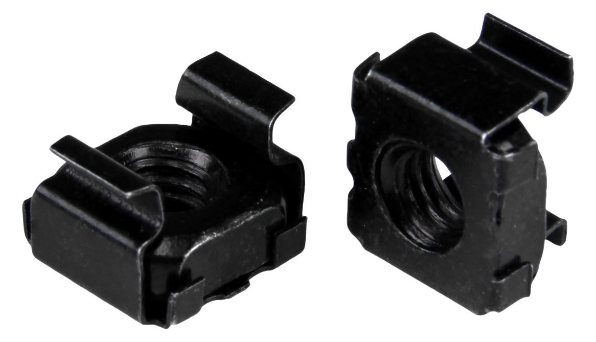 StarTech.com M5 Käfigmutter - 100er Pack - Schwarz - M5 Montagemutter für Server Rack und Serverschrank - Käfigmuttern