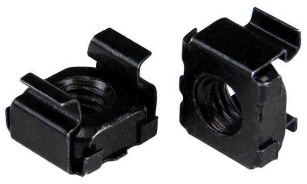 StarTech.com M5 Käfigmuttern - 50er Pack, Schwarz - M5 Muttern für Server Racks und Serverschränke - Käfigmuttern