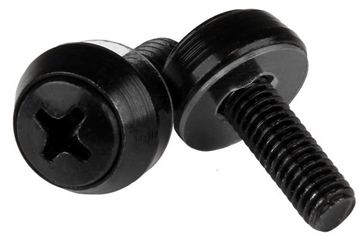 StarTech.com M5 x 12mm - Montageschrauben - 50er Pack - Schwarz - M5 Schrauben für Server Racks - Schrauben-Kit von LumaTech