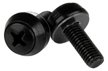 StarTech.com M6 x 12mm - Montageschrauben - 50er Pack - M6 Schrauben für Server Rack und Serverschrank - Schrauben-Kit von LumaTech