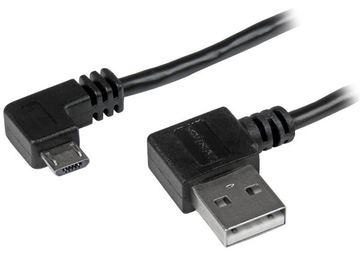 StarTech.com Micro USB Kabel mit rechts gewinkelten Anschlüssen - Stecker/Stecker - 2m - USB A zu Micro B Anschlusskabel von LumaTech