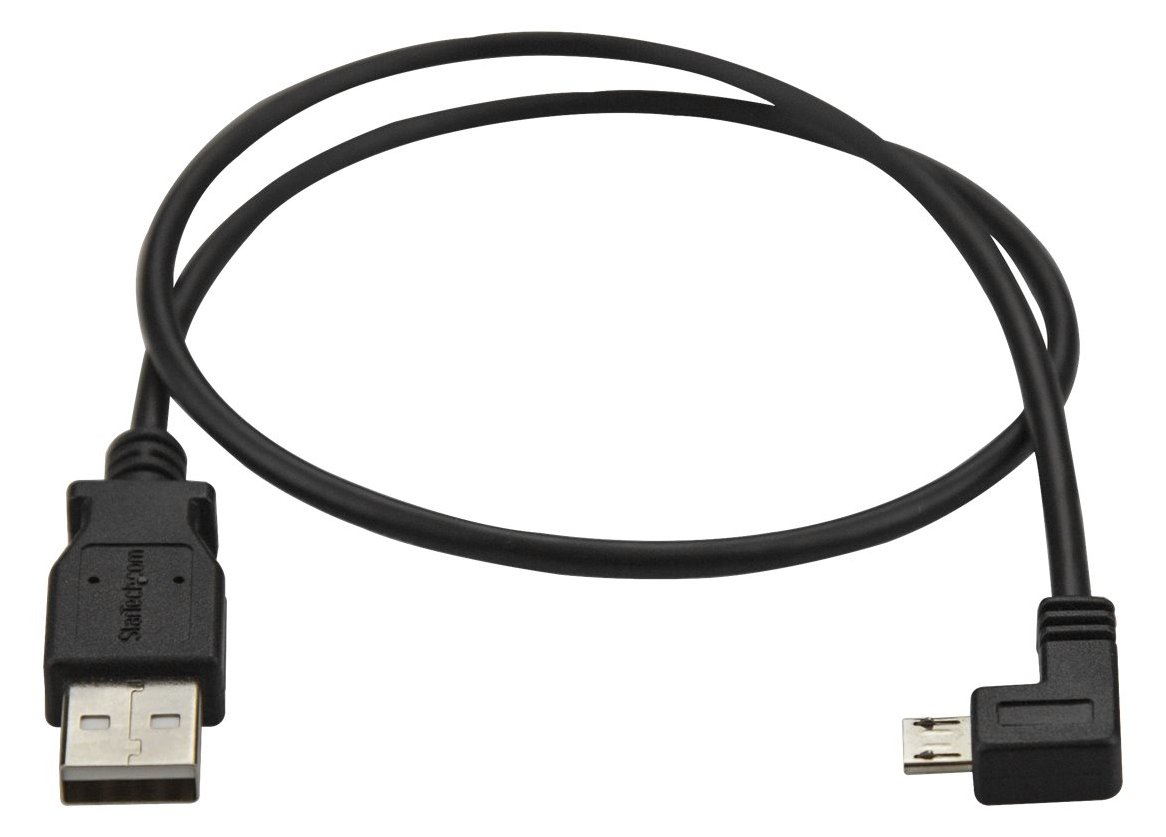 StarTech.com Micro USB Lade- und Sync-Kabel St/St - Links gewinkelt Micro-USB - 0,5m - USB-Kabel - Micro-USB Typ B (M)