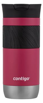 Contigo Thermobecher Byron 2.0 SNAPSEAL 470ml Dragon Fruit - Schwarz - Rot - Edelstahl - 6 h - 12 h - 470 ml - 83 mm von LumaTech