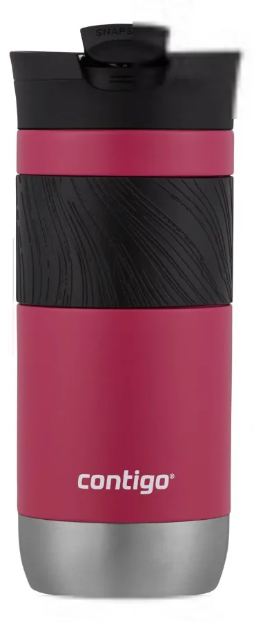 Contigo Thermobecher Byron 2.0 SNAPSEAL 470ml Dragon Fruit - Schwarz - Rot - Edelstahl - 6 h - 12 h - 470 ml - 83 mm, Ansicht 2