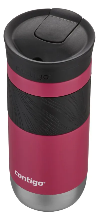 Contigo Thermobecher Byron 2.0 SNAPSEAL 470ml Dragon Fruit - Schwarz - Rot - Edelstahl - 6 h - 12 h - 470 ml - 83 mm, Ansicht 3