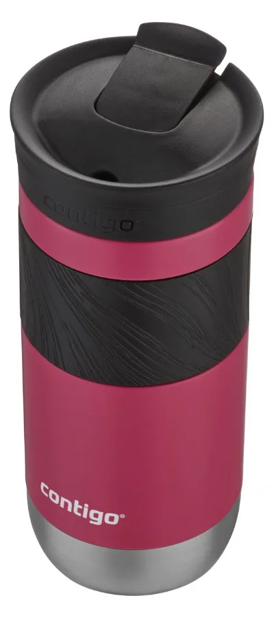 Contigo Thermobecher Byron 2.0 SNAPSEAL 470ml Dragon Fruit - Schwarz - Rot - Edelstahl - 6 h - 12 h - 470 ml - 83 mm, Ansicht 4