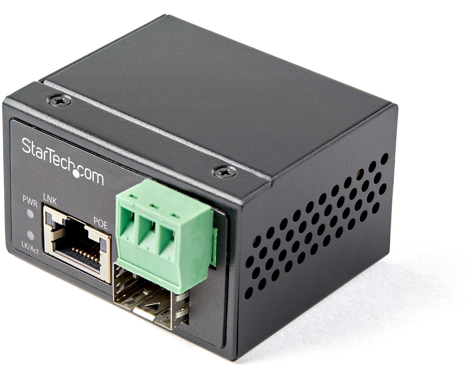 StarTech.com PoE + Industrial Media Converter 30W - Medienkonverter LWL Kupfer - Singlemode-/Multimode Glasfaser