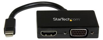 StarTech.com Reise A/V Adapter: 2-in-1 Mini DisplayPort auf HDMI oder VGA Konverter - Schwarz von LumaTech