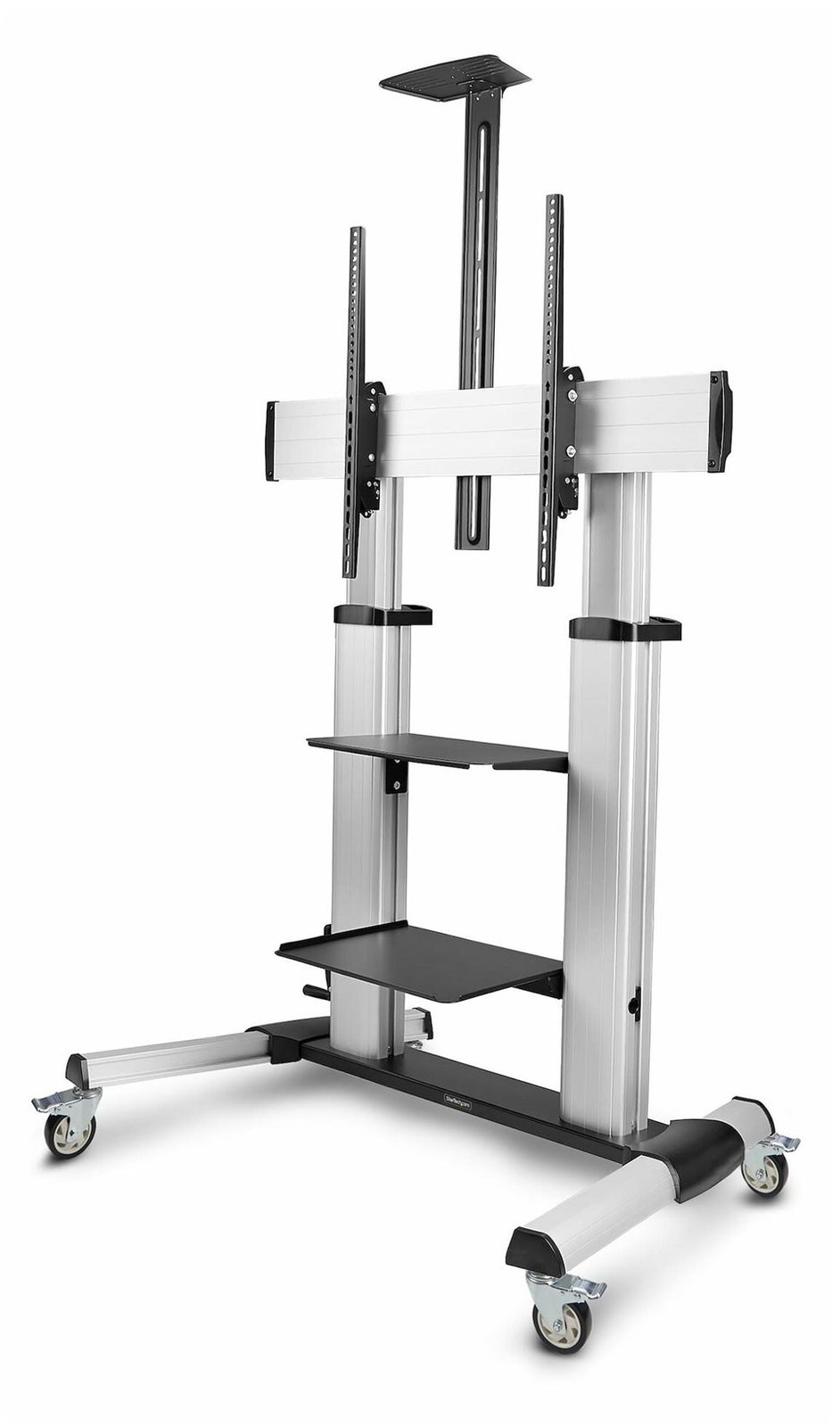 StarTech.com Rolling TV Cart/Stand On Wheels, Bis zu 100 kg - Wagen - für Flachbildschirm zwischen 60 und 100