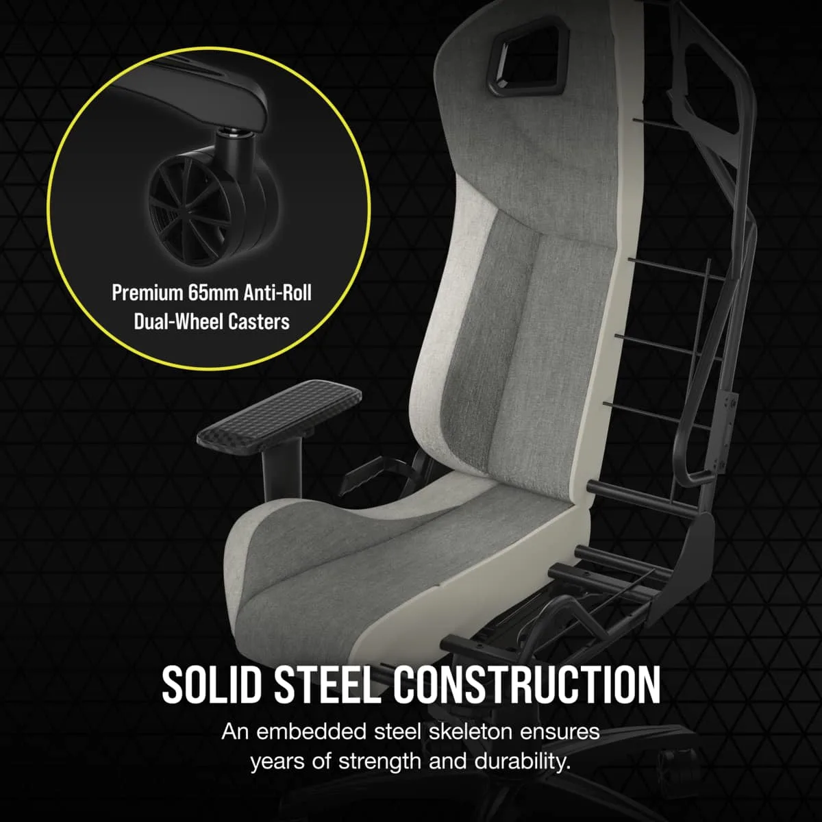 Corsair T3 RUSH - Gaming-Sessel - Armlehnen - T-förmig, Ansicht 4