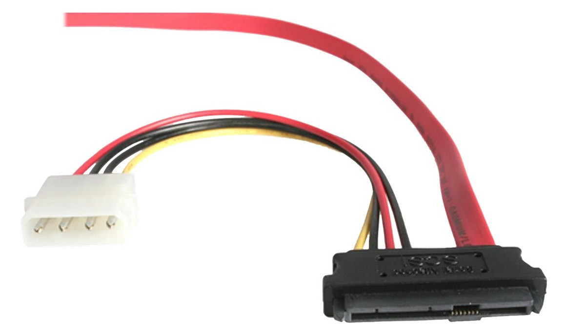 StarTech.com SAS auf SATA Slimline Kabel - SAS SATA SFF-8482 mit IDE Stromkabel - 1 x SATA (7pin)